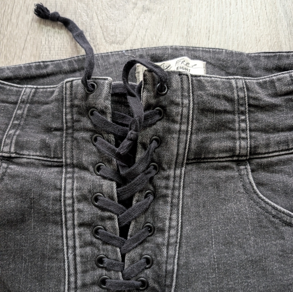 We The Free Lace Up Skinny Jeans - - Picture 2 of 5